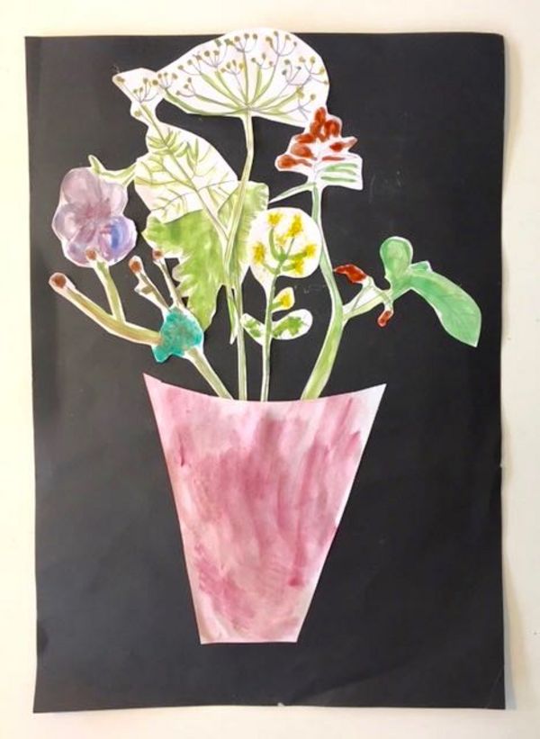 Blomster i vase  1 