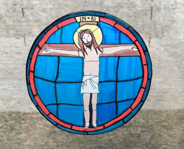 Glas mosaik Jesus ClioOnline 2017 Eva Muller